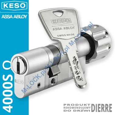 KESO 4000S Omega 35/45G1NN (80 mm), wkładka patentowa z gałką do drzwi Dierre