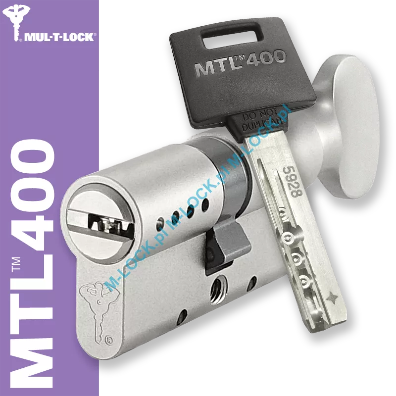 MUL-T-LOCK MTL 400 / Classic PRO 31/31G1NN (62 mm), wkładka patentowa z gałką