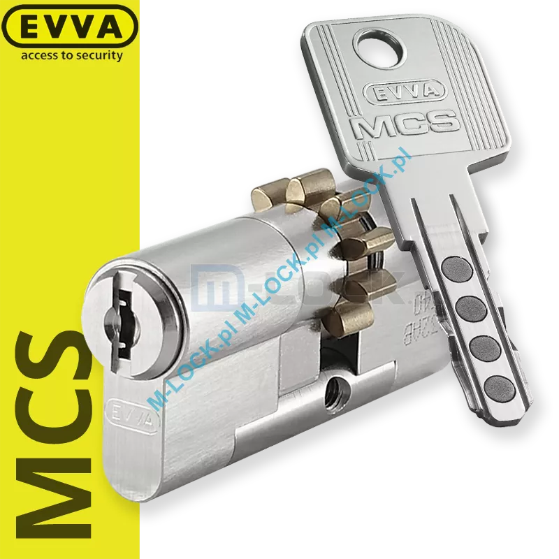 EVVA MCS 31/41ZN (72 mm), wkładka patentowa do drzwi WITEX Super-Lock