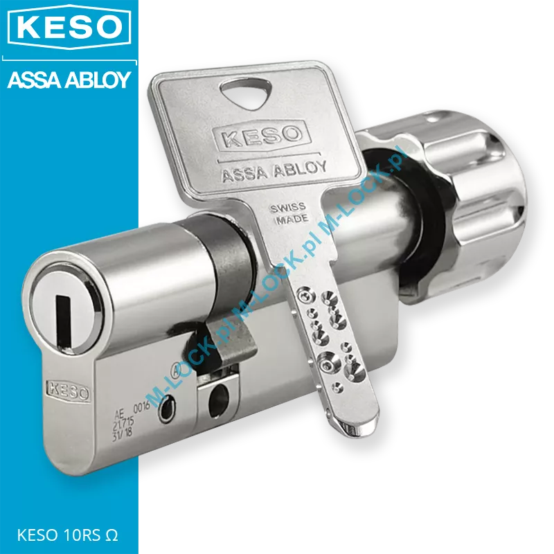 KESO 10RS Omega 30/50G1NN (80 mm), wkładka patentowa z gałką