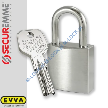 SECUREMME 7550XCS / EVVA Akura 44, kłódka hartowana