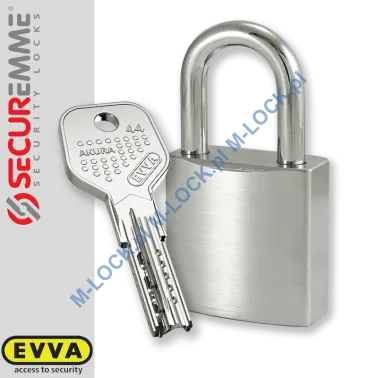 SECUREMME 7550XCS / EVVA Akura 44, kłódka hartowana