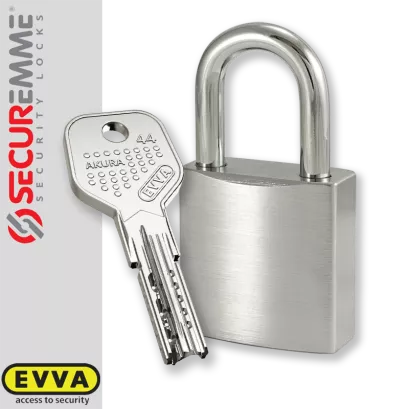 SECUREMME 7550XCS / EVVA Akura 44, kłódka hartowana