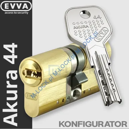EVVA Akura 44 - wkładka patentowa, kolor: mosiądz (konfigurator)