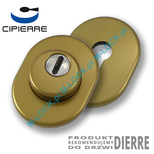 Szyld antywłamaniowy do drzwi Dierre, PROTECTOR CI-0131-AB (stary mosiądz)