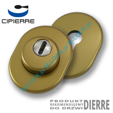 Szyld antywłamaniowy do drzwi Dierre, PROTECTOR CI-0131-AB (stary mosiądz)