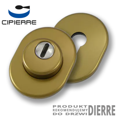 Szyld antywłamaniowy do drzwi Dierre, PROTECTOR CI-0131-AB (stary mosiądz)