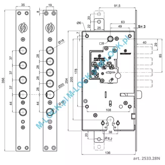 SECUREMME 2533.28N zamek centralny-rozporowy - 2