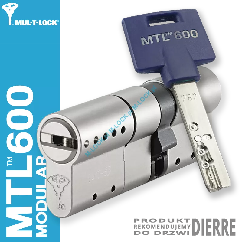 MUL-T-LOCK MTL 600 Modular / Interactive+ 31/45NN (76 mm), wkładka patentowa do drzwi Dierre
