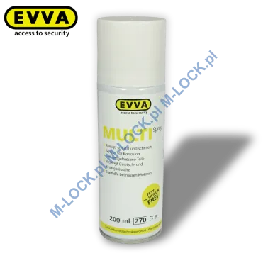 EVVA multi-SPRAY, profesjonalny preparat do konserwacji zamków i cylindrów (200 ml)