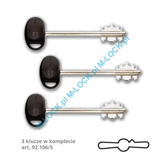 MOTTURA 20.501 zamek na klucz dwupiórowy - 4