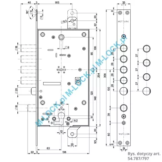 MOTTURA 54.787 zamek centralny-rozporowy, dwusystemowy (niezależny) - 3