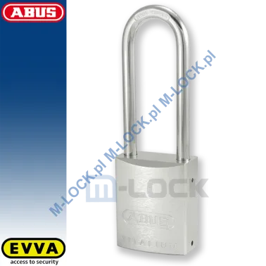 ABUS-86TI-45/HB80 TITALIUM / kłódka z wkładką EVVA AKURA 44, domówienie kłódki do kodu (do karty)