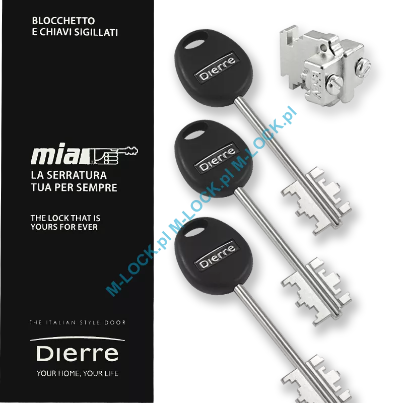 MIA M118-3 design, wkładka do drzwi DIERRE (3 klucze 111 mm)