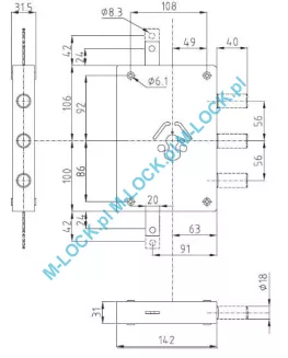 ATRA 445, zamek do drzwi DIERRE - 4