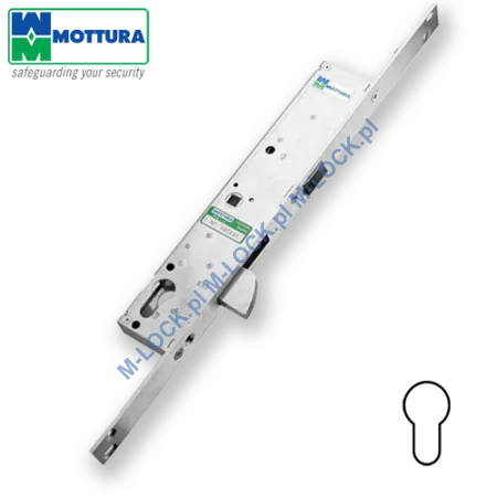 MOTTURA 47.110 zamek profilowy, klamkowy z ryglem semaforowym