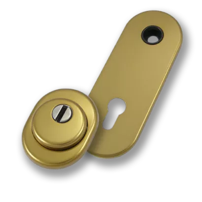 Szyld antywłamaniowy PROTECTOR AF-0238-AB, stary mosiądz