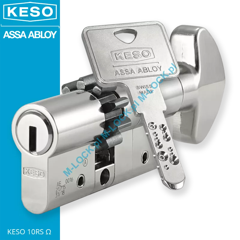 KESO 10RS Omega 30/40G2ZN (70 mm), wkładka patentowa z pokrętłem