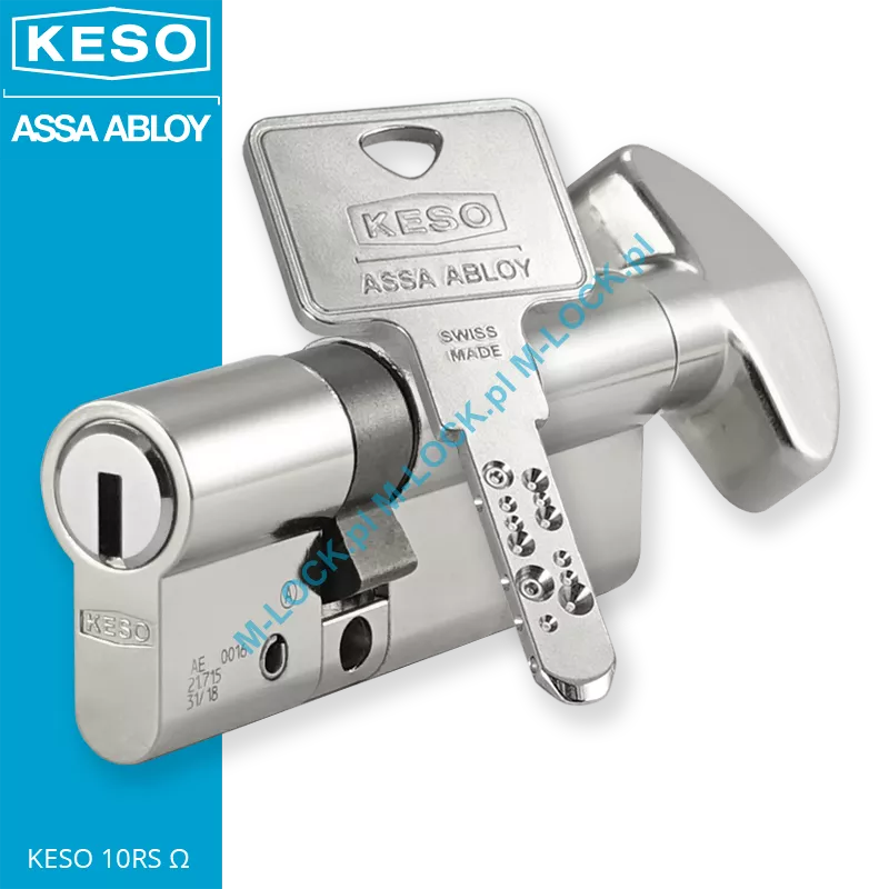 KESO 10RS Omega 30/50G2NN (80 mm), wkładka patentowa z pokrętłem