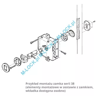 MOTTURA 38.630 zamek rozporowy na wkładkę patentową z zatrzaskiem - 12