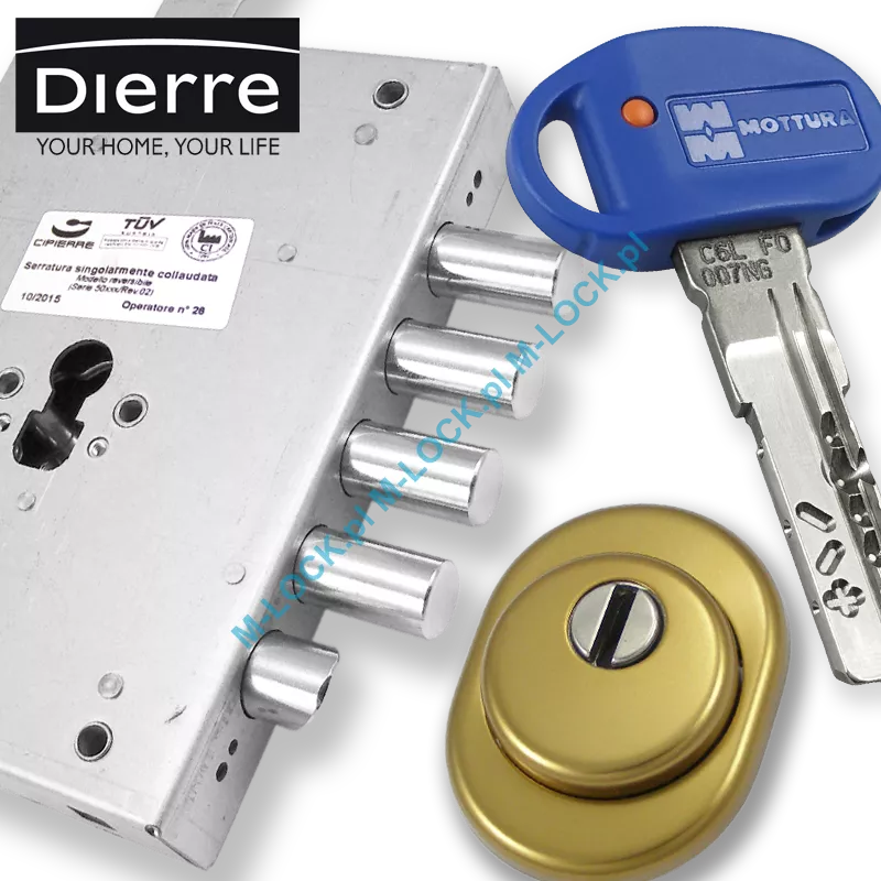 ZESTAW Nr 165B do drzwi Dierre - MOTTURA Champions Modular (montaż Warszawa)