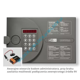 MOTTURA 10.HE8030 HOKEY sejf hotelowy wolnostojący z elektronicznym zamkiem szyfrowym (32 l) - 2