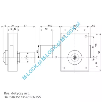 MOTTURA 34.352 zamek z ryglem wydłużonym - 6