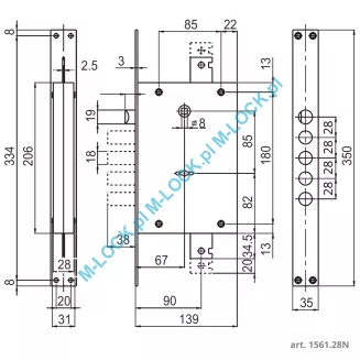 S.A.B. 1561.28N  zamek centralny-rozporowy - 4