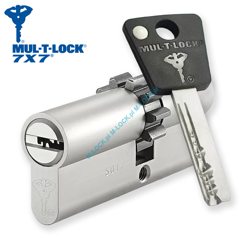 MUL-T-LOCK 7X7 33/43ZN (76 mm), wkładka patentowa