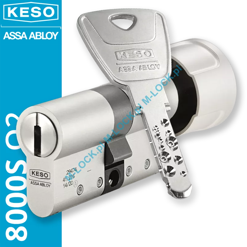KESO 8000S Omega2 - wkładka patentowa z pokrętłem, kolor: nikiel (konfigurator)