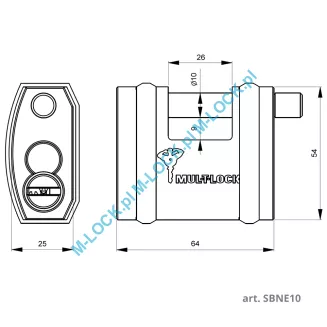 MUL-T-LOCK Interactive SBNE10, kłódka hartowana - 5
