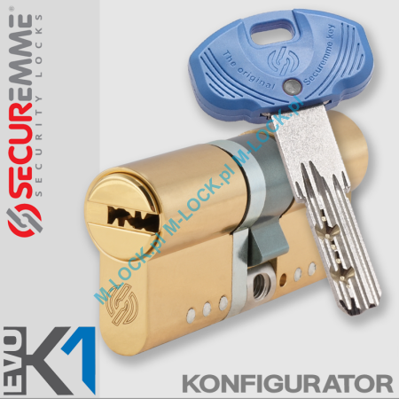 SECUREMME EVOK1 - wkładka patentowa, modularna, kolor: mosiądz (konfigurator)