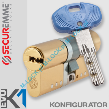 SECUREMME EVOK1 - wkładka patentowa, modularna, kolor: mosiądz (konfigurator)