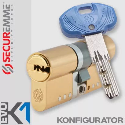 SECUREMME EVOK1 - wkładka patentowa, modularna, kolor: mosiądz (konfigurator)