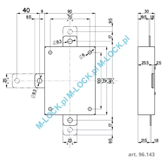 MOTTURA 20.540 zamek rozporowy na klucz dwupiórowy - 11