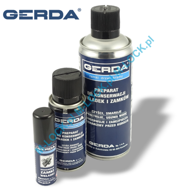GERDA SPRAY, preparat do konserwacji zamków i cylindrów (25 ml, 100 ml, 400 ml)