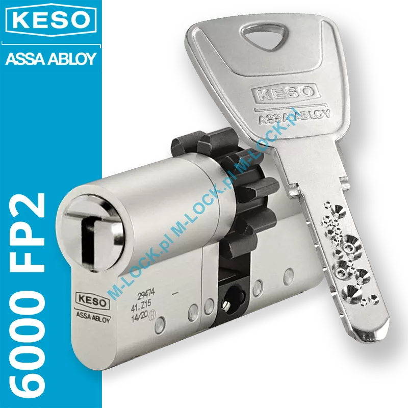KESO 6000 FP2 - wkładka patentowa z zębatką, kolor: nikiel (konfigurator)