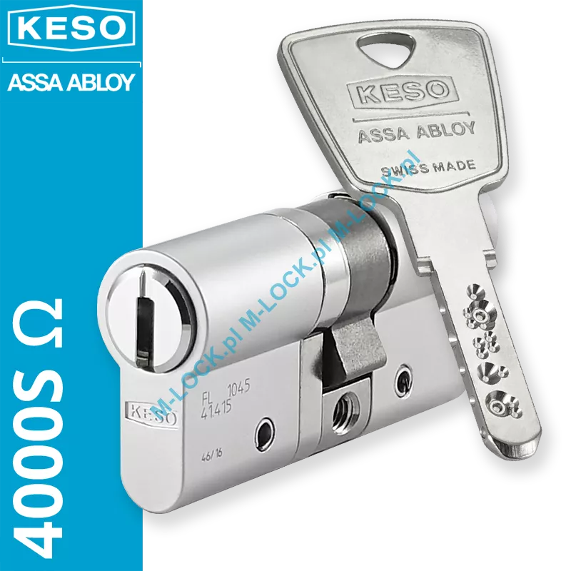 KESO 4000S Omega - wkładka patentowa, kolor: nikiel (konfigurator)
