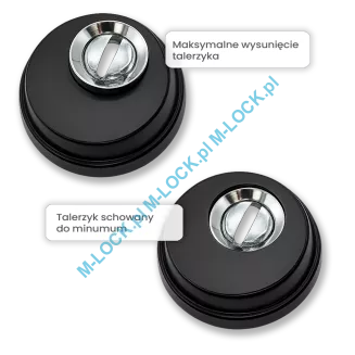 ROMUS-R4-REG-BLACK, rozeta antywłamaniowa (regulowana) - 2