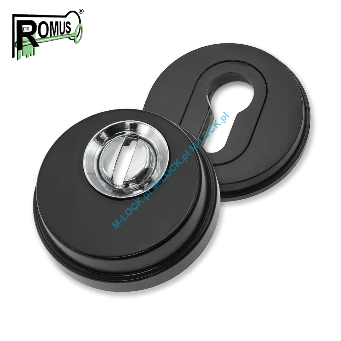 ROMUS-R4-REG-BLACK, rozeta antywłamaniowa (regulowana)