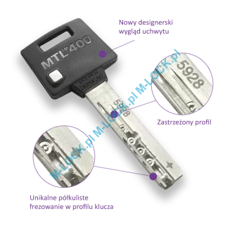MUL-T-LOCK MTL 400 Modular / Classic PRO 35/45ZN (80 mm), wkładka patentowa - 7