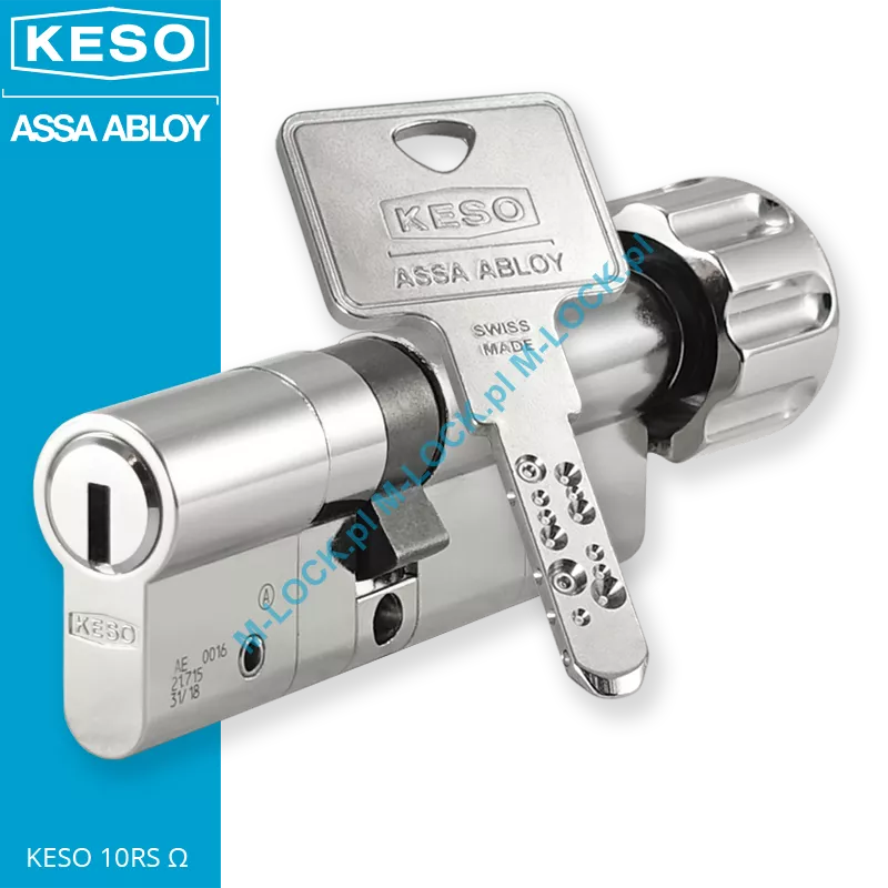 KESO 10RS Omega 40/50G1NN (90 mm), wkładka patentowa z gałką