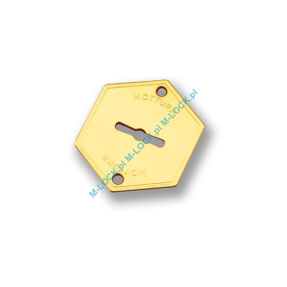 Szyld kluczowy MOTTURA 95.147/4OLV, mosiądz błyszczący