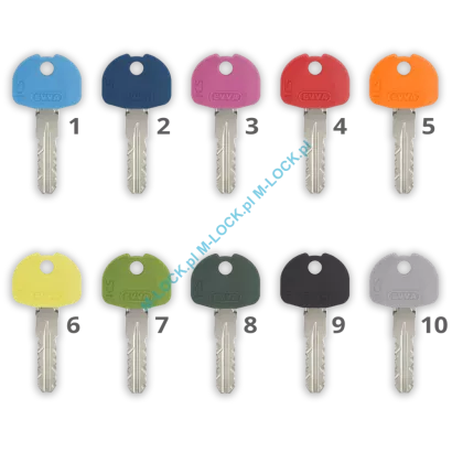 EVVA ICS - kolorowe nakładki na klucze typu HALS