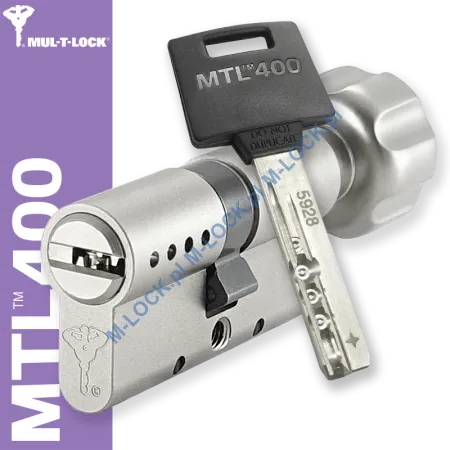 MUL-T-LOCK MTL 400 / Classic PRO 31/31G3NN (62 mm), wkładka patentowa z gałką