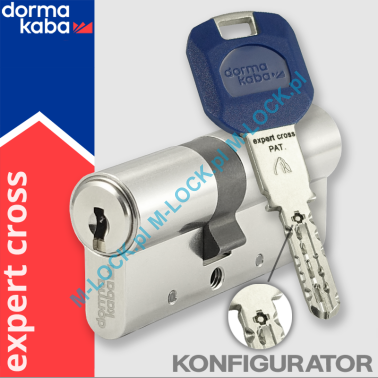 DormaKaba EXPERT CROSS, wkładka patentowa (konfigurator)