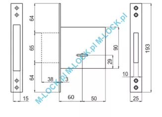 S.A.B. 450R-60N  zamek wpuszczany - 4