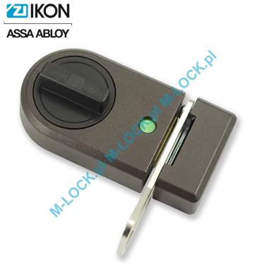 IKON 9132 (Assa-Abloy), zamek nawierzchniowy ze sztywnym łańcuchem (kolor: brąz), bez cylindra