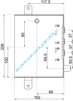 MOTTURA 89.NR471GRD/S zamek centralny-rozporowy do drzwi GARDESA - 3