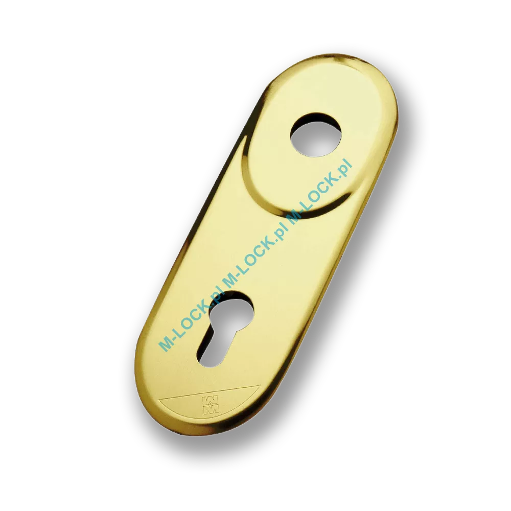 Szyld długi na wkładkę (85 mm) MOTTURA 95.172OLV, mosiądz błyszczący